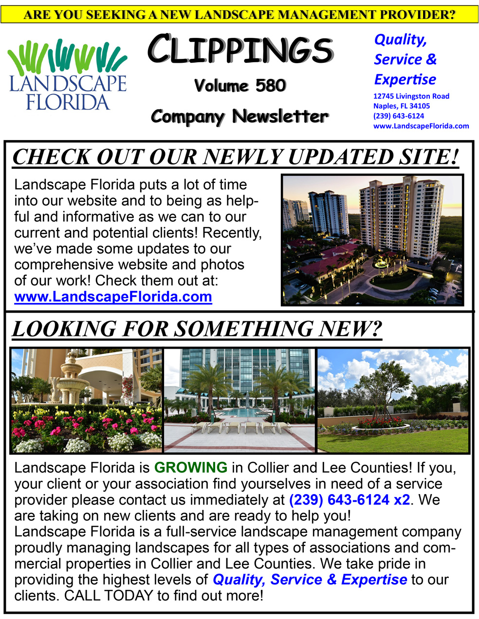 Volume 580 | Landscape Florida