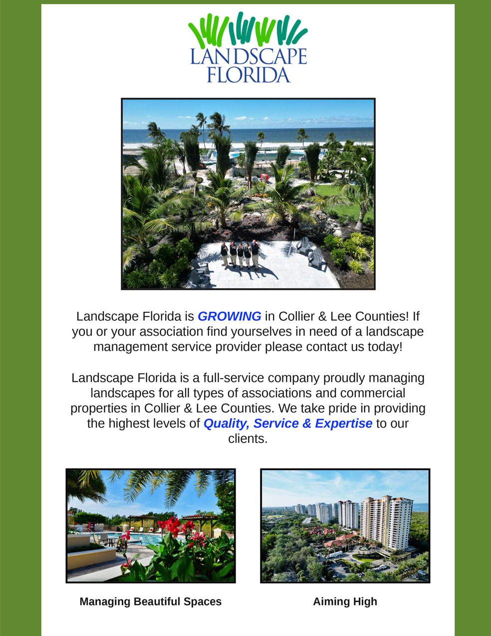 We Are Growing | Landscape Florida